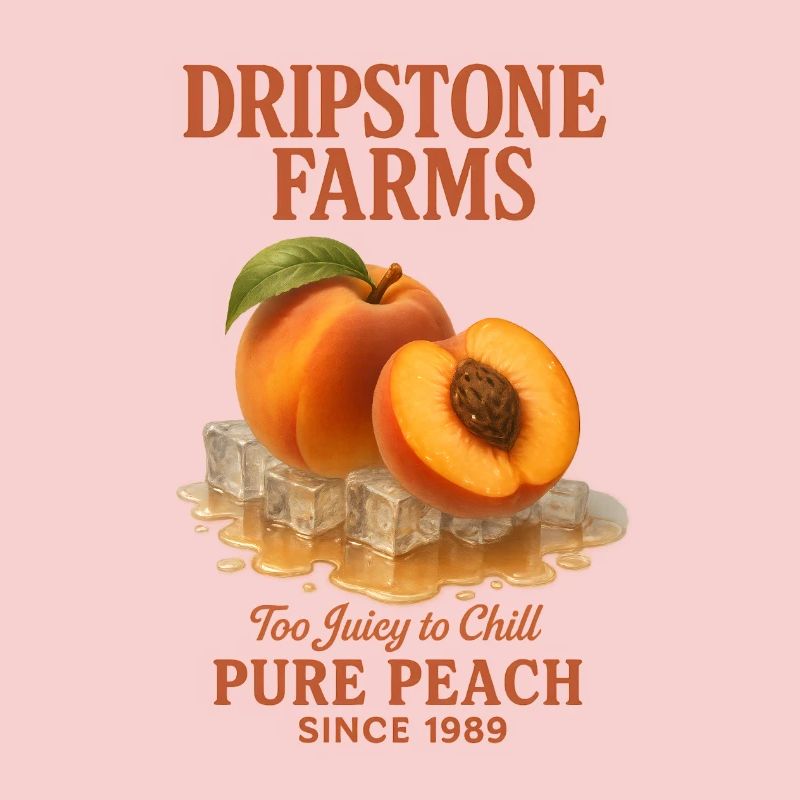 Peach Fruit Summer Retro