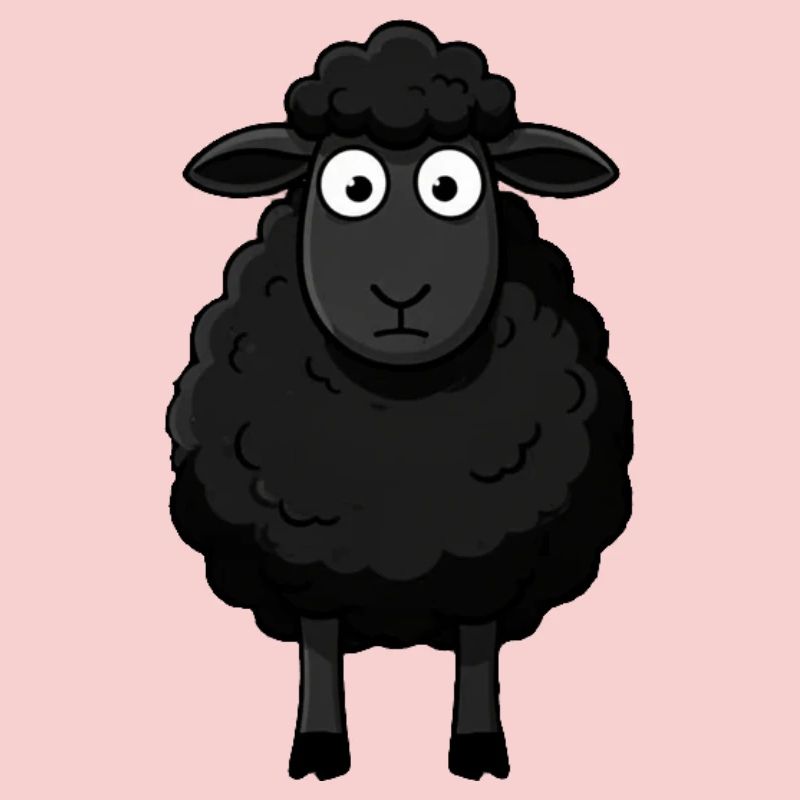 Schwarzes Schaf Schäfchen Geschenk Bauern
