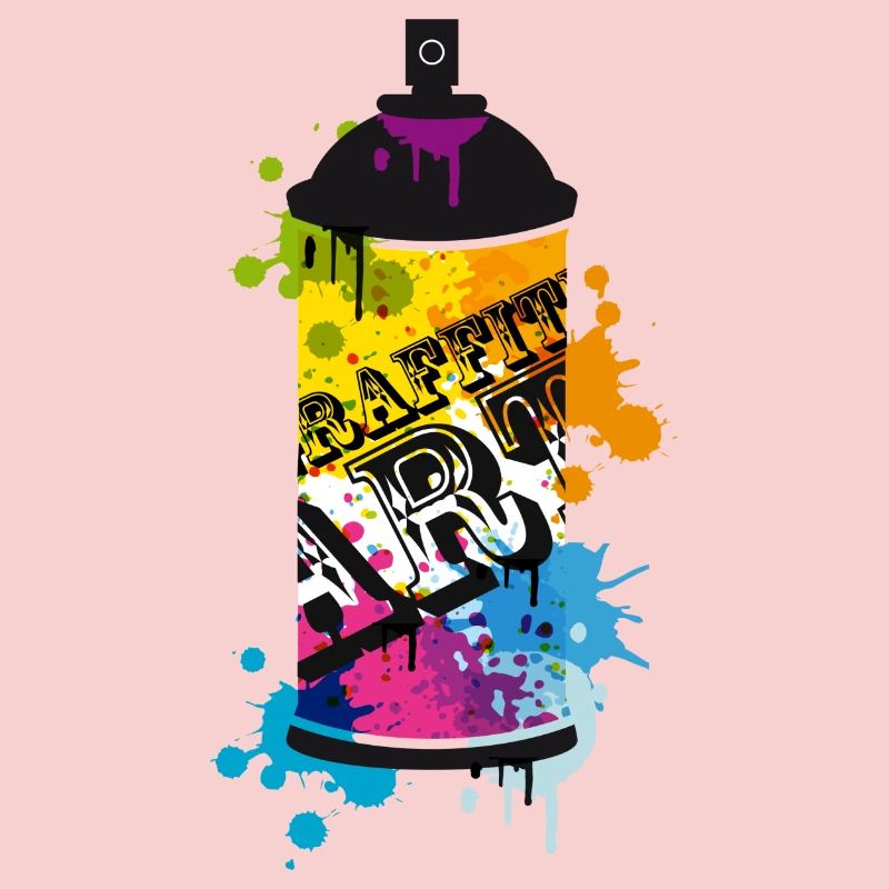 A spray can in graffiti style