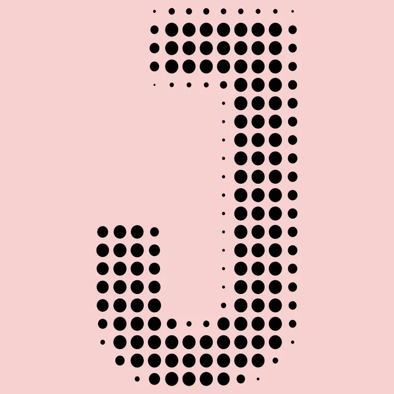 J letter dots grid