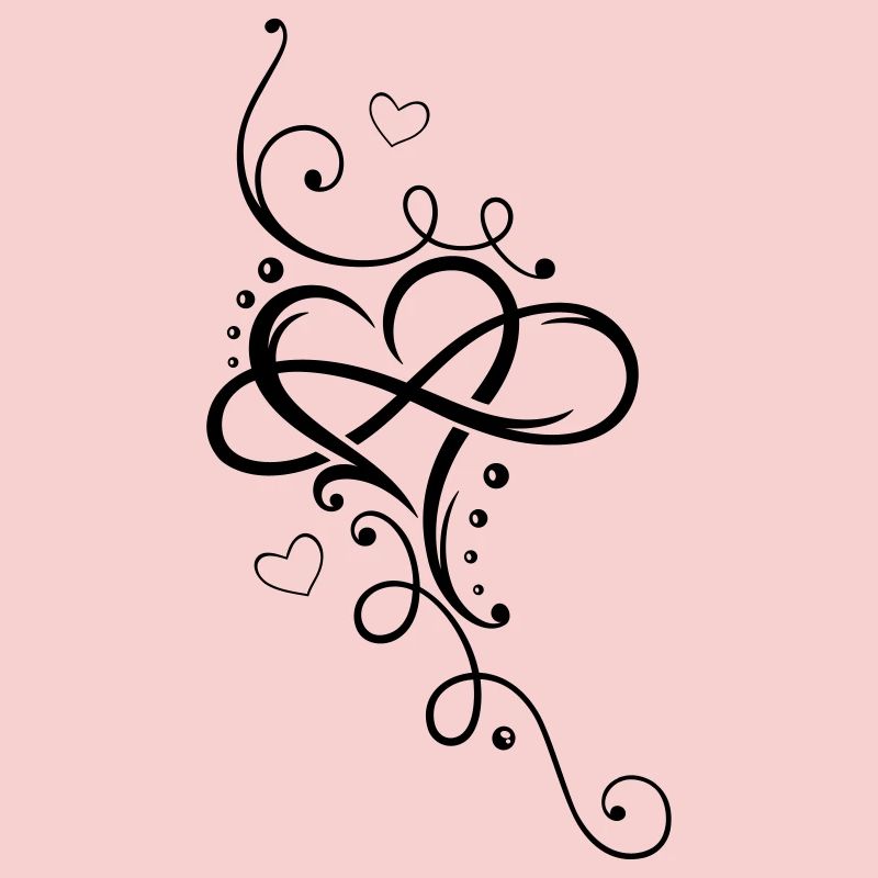 Tribal Heart with large infinity loop