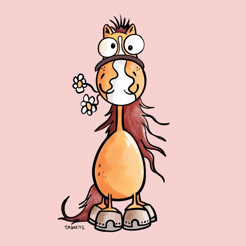 Drôle cheval dessin animé