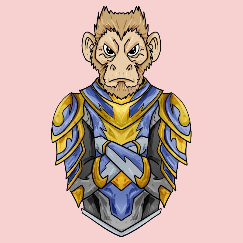 Knight Monkey with Armor Crusader