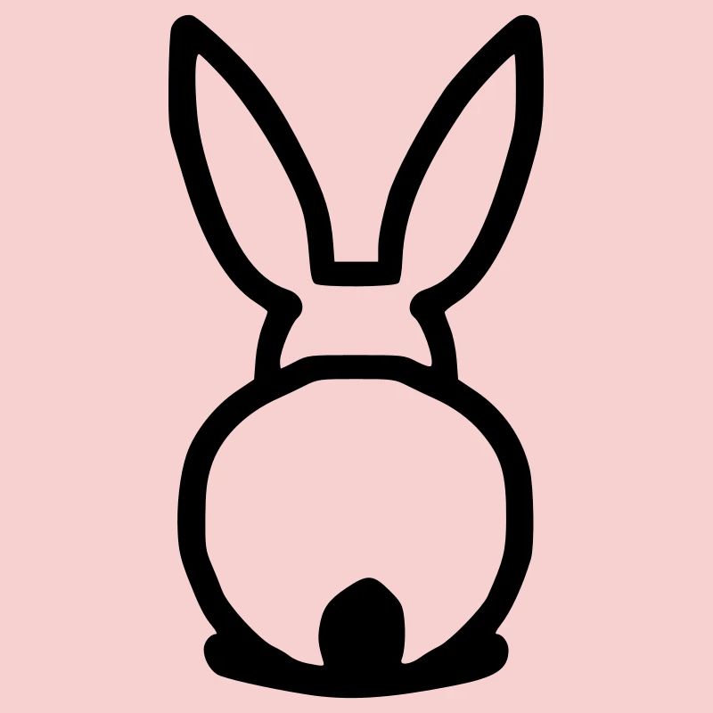 cute rabbit from behind