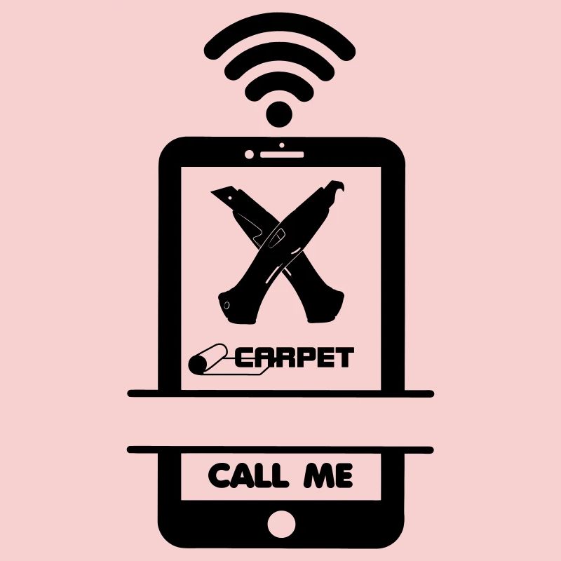 Anruf Telefon Teppichleger Logo Stanley Messer