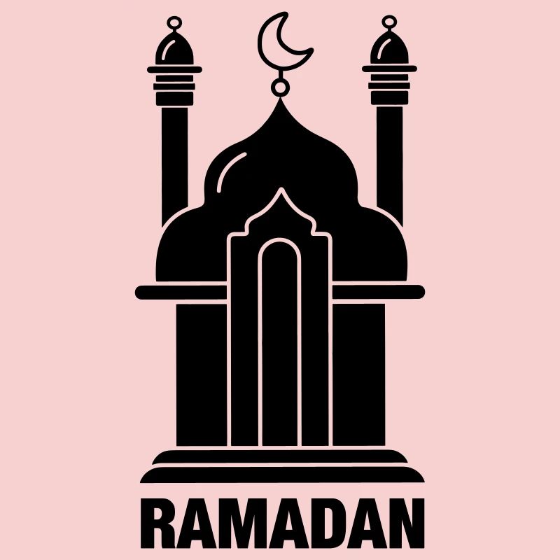 Ramadan-Text und Moschee