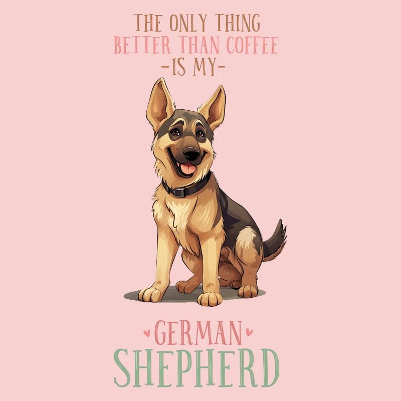 German Shepherd and Coffee