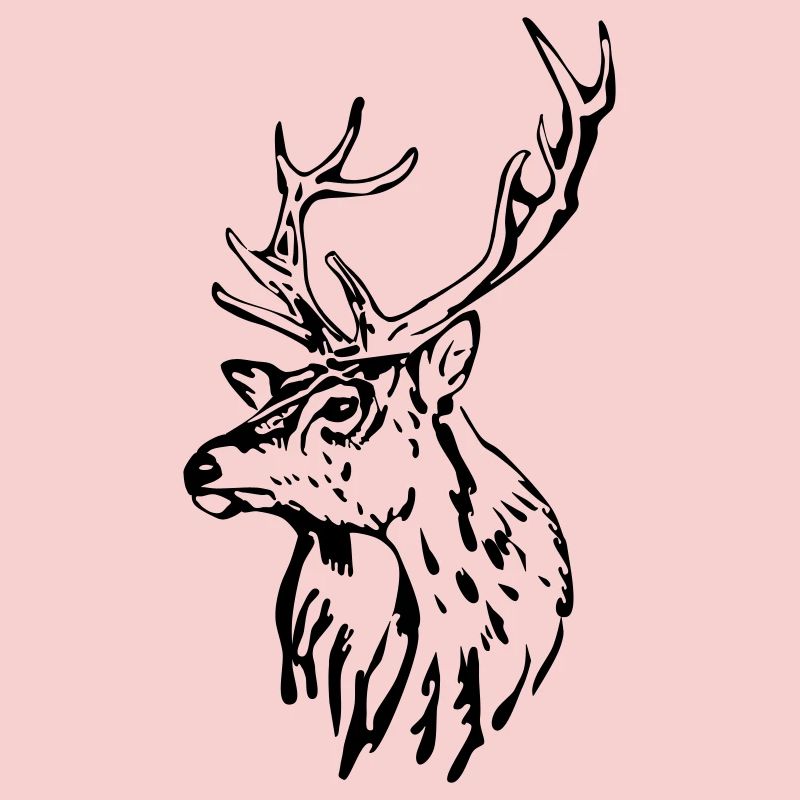 Tête de cerf [Noir]