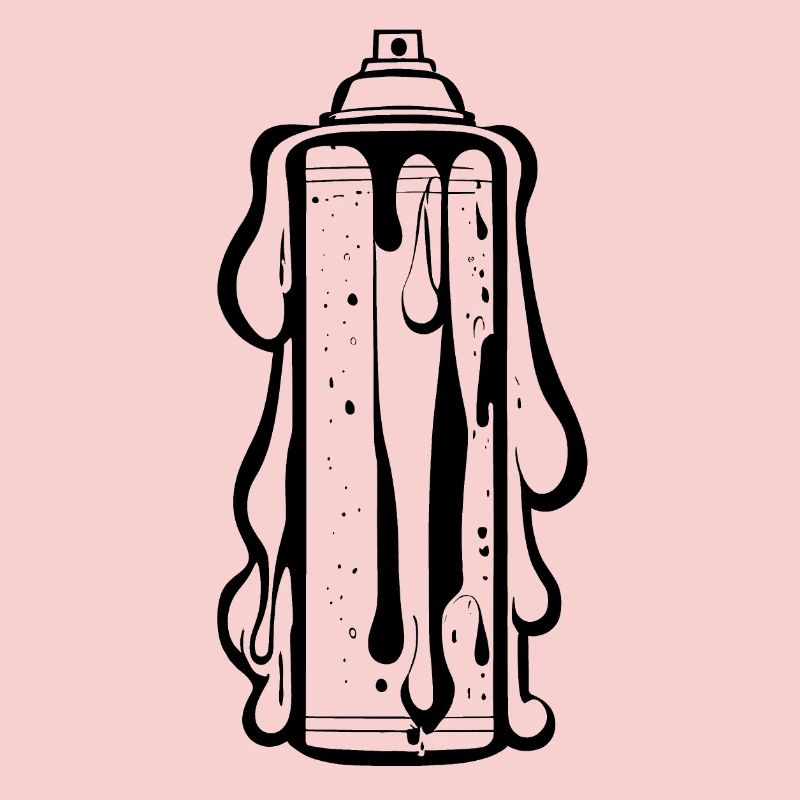 Comic Spray Can with Drops