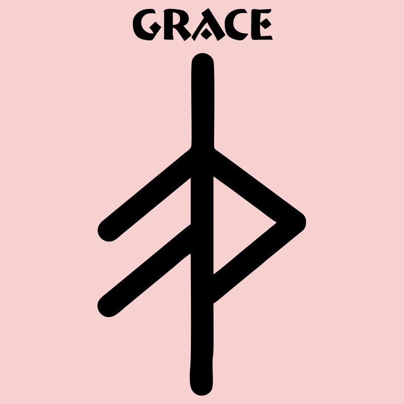 Wikingerrune Symbol Gnade, Barmherzigkeit Text GNADE