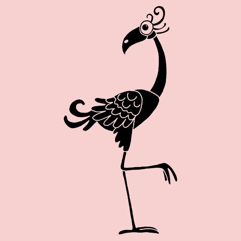 Oiseau noir rigolo