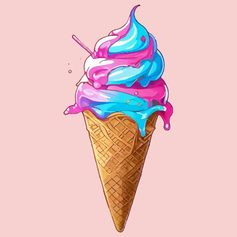 Lecker Eiscreme | Synthwave Eistüte
