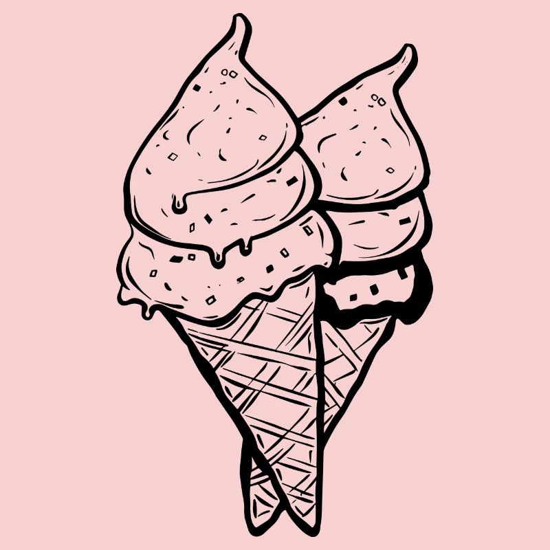 Cornets de crème glacée Dessin