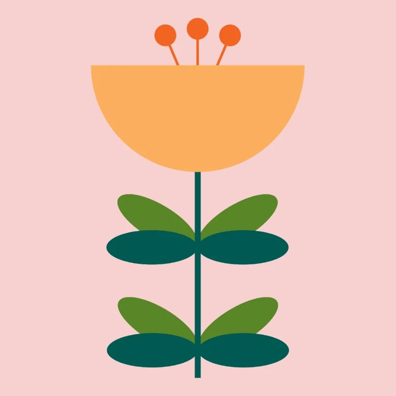 Abstraktes Blüten-Illustrationsdesign