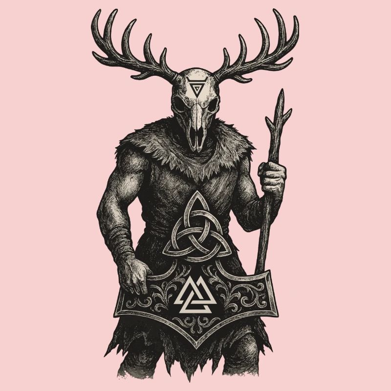 Wächter des Waldes | Valknut & Mjölnir Totem