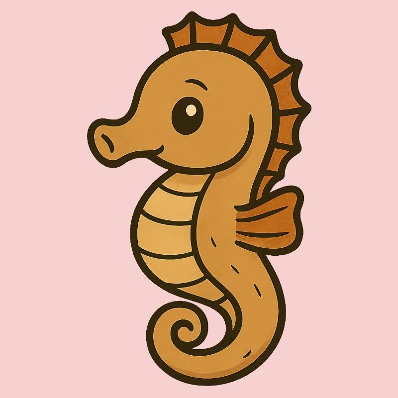 Hippocampe de dessin animé mignon – Ocean Buddy