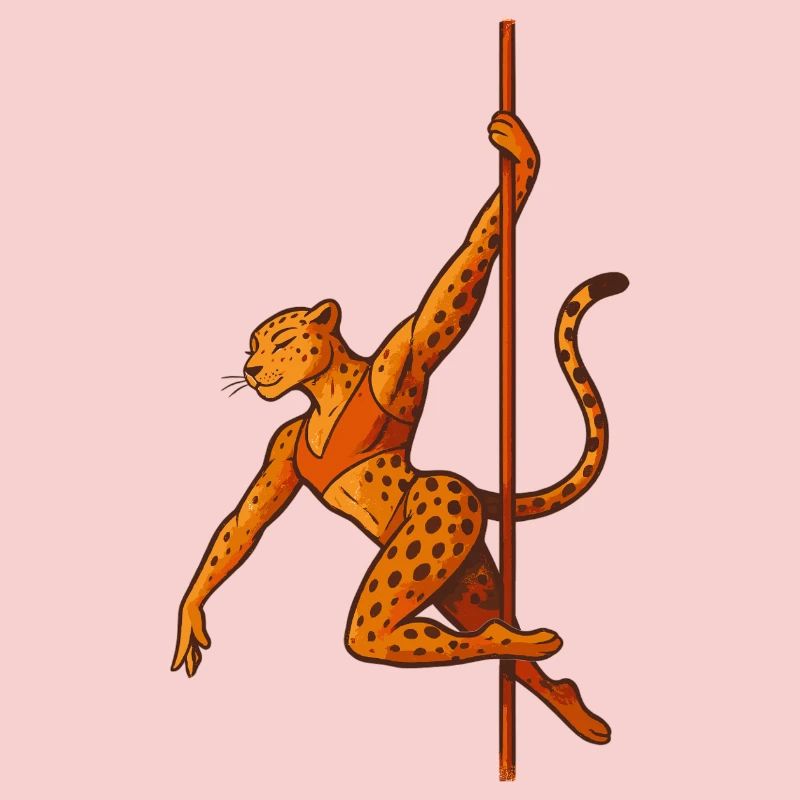 Pole Dance Leopardin Poledancerin Geschenk