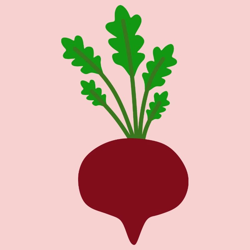 Vibrant Beetroot Leaf Illustration