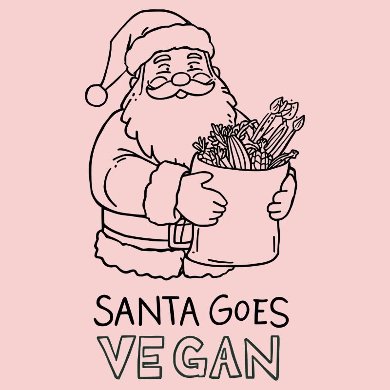 Le Père Noël devient végétalien - Design de Noël amusant