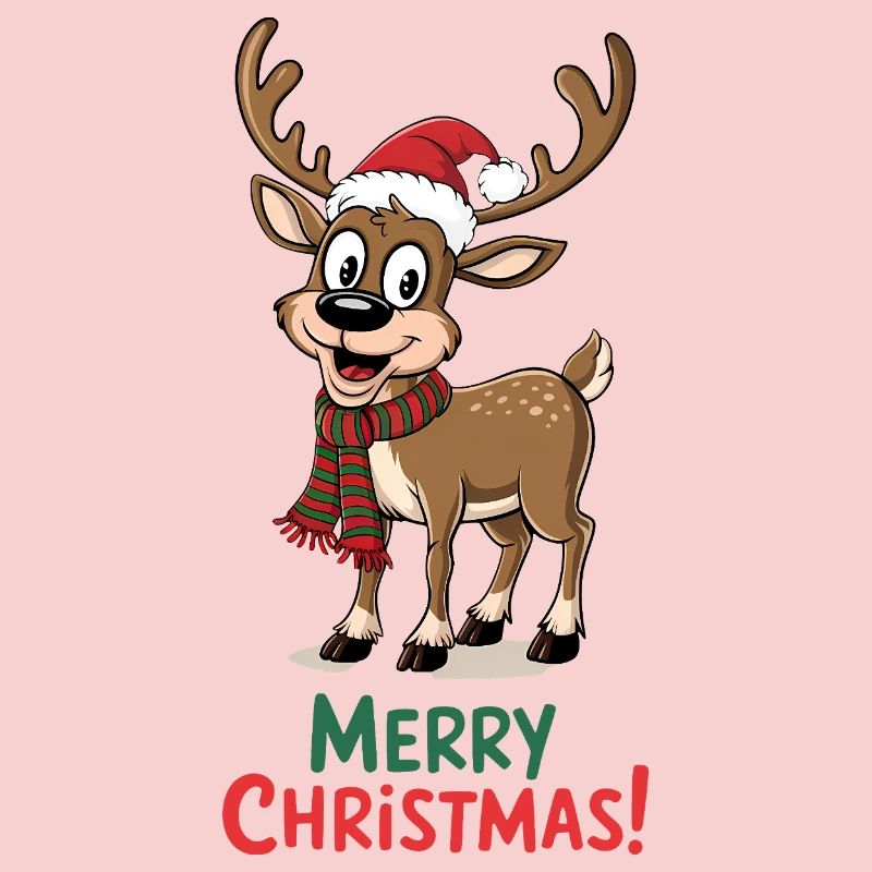 Pull de Noël en renne Drôle mignon mignon