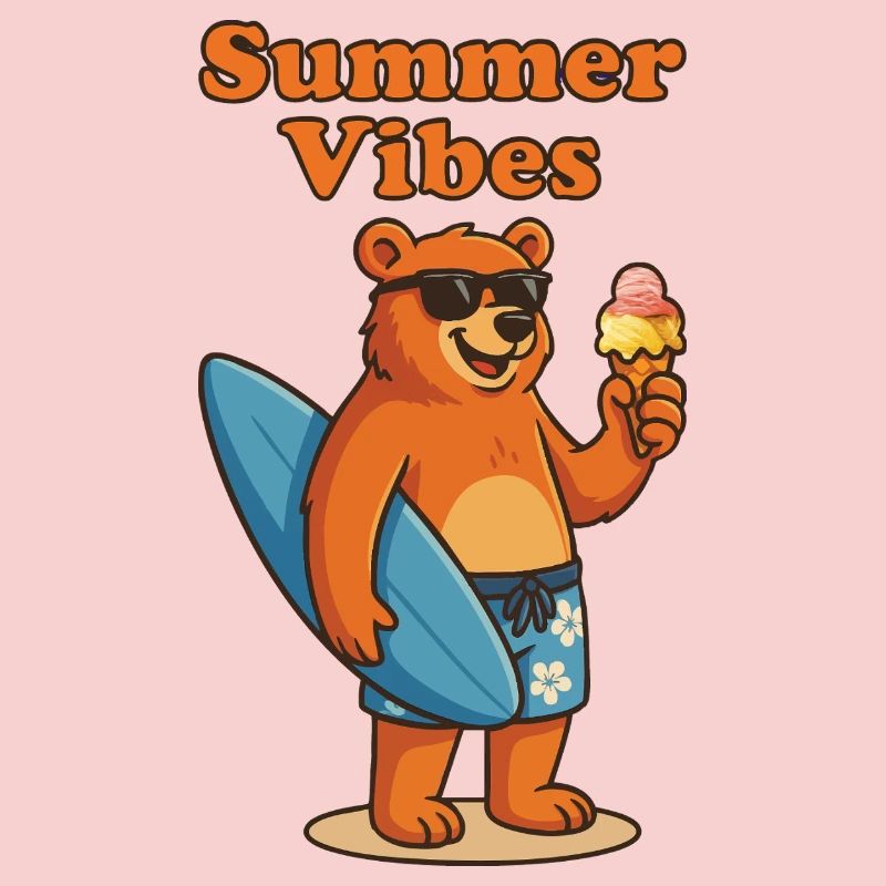 Summer Vibes Bear - Ours d’été avec glace