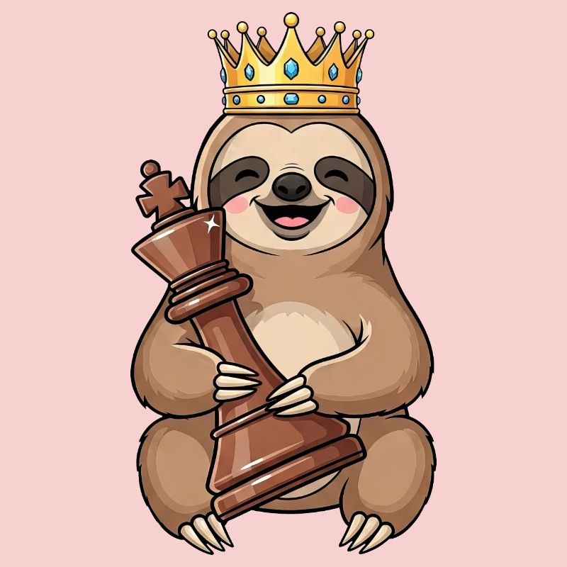Funny Sloth Chess King Chess Shenanigans