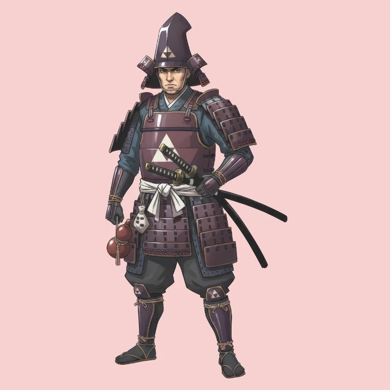 Lila gepanzerter Samurai Sengoku
