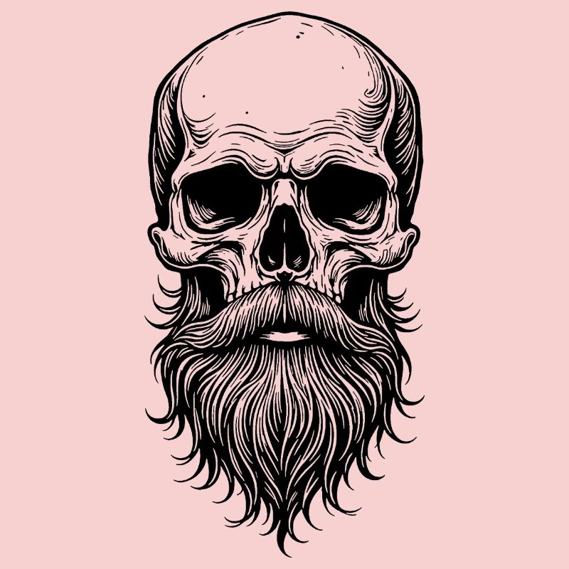 Skull mit Bart
