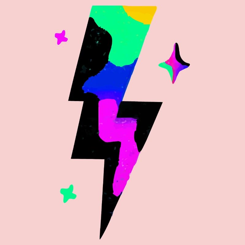 Neon Lightning Burst