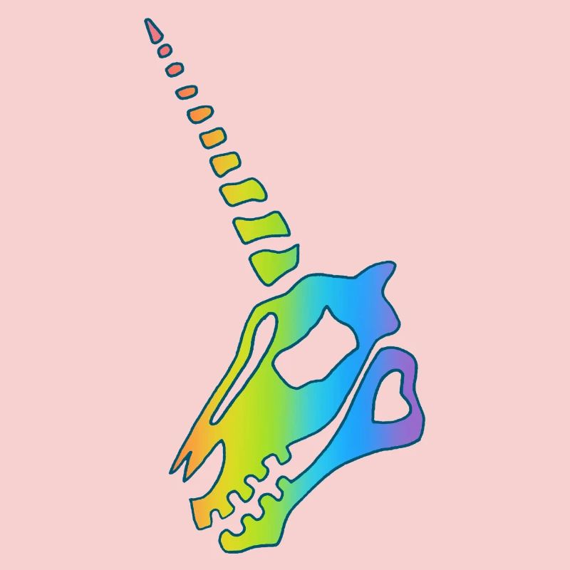 Regenbogen Einhorn Schädel