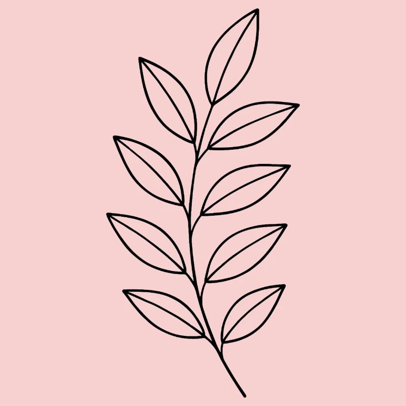 Dessin de lignes de branchement de feuilles