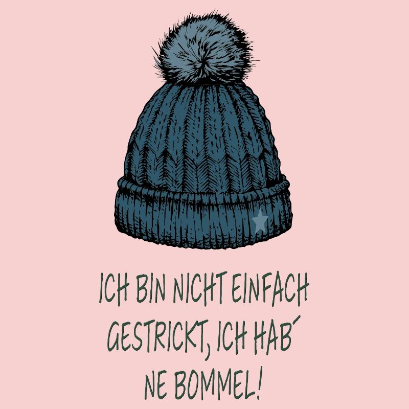 Ich bin nicht einfach gestrickt – Bommel Spruch