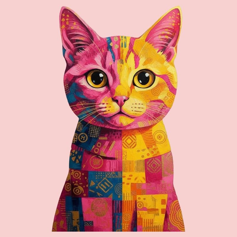Chat Pop Art - Coloré