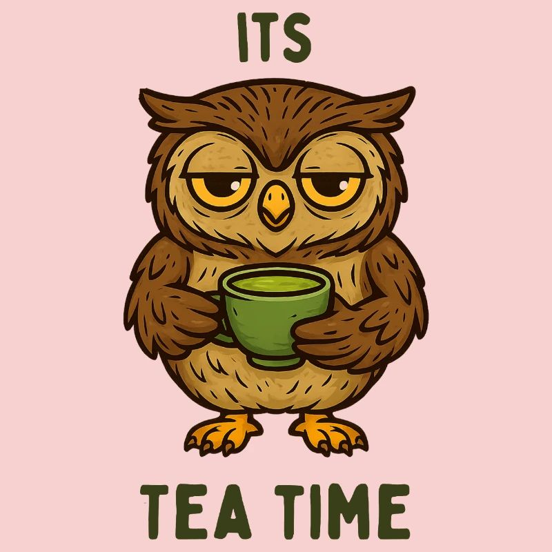 Schlafende Eule Teezeit