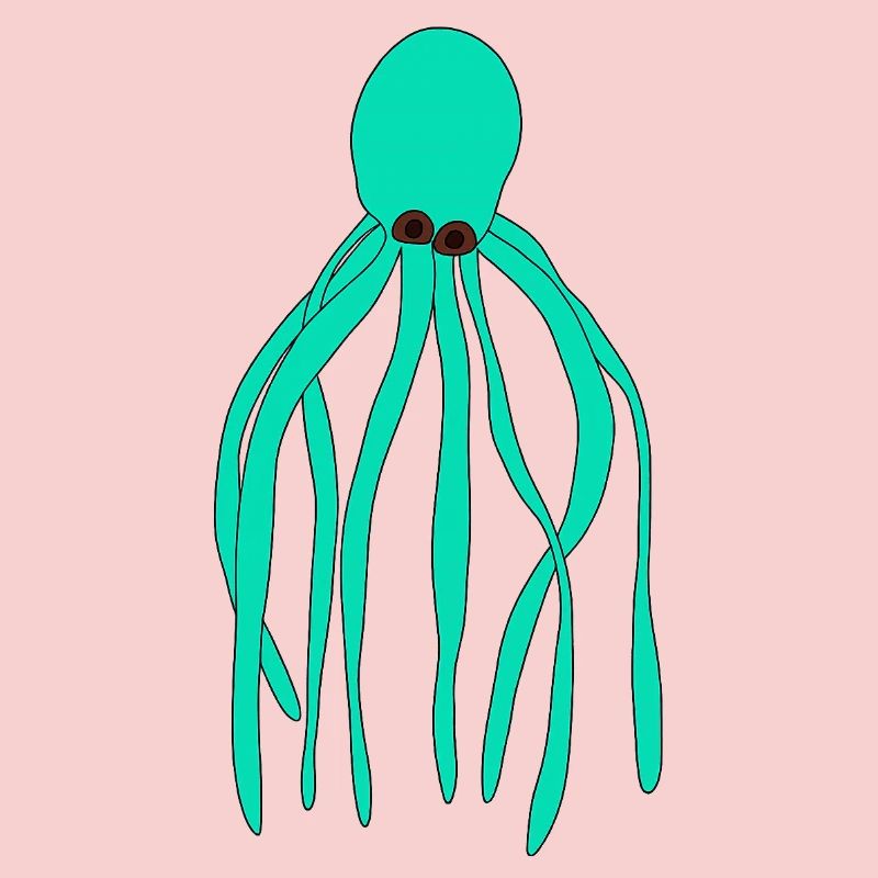 Pieuvre turquoise