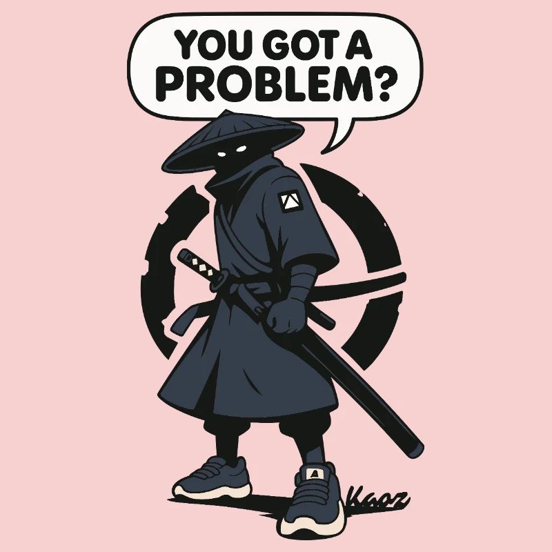 Schatten ninja mit Spruch