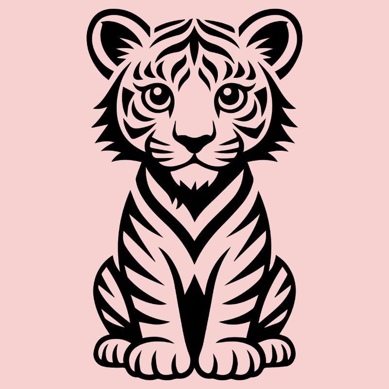 Minimal linear tiger for textiles