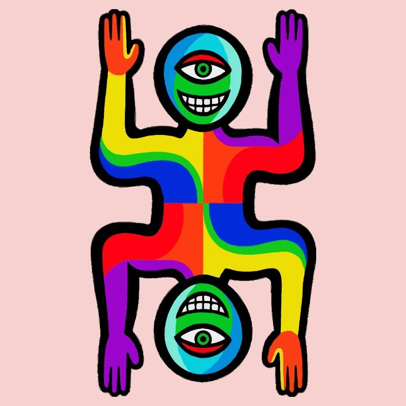 Rainbow Two Faces Figure