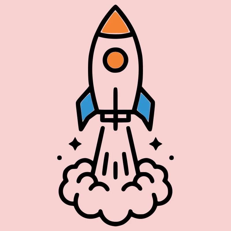 Rocket Launch Space Comic