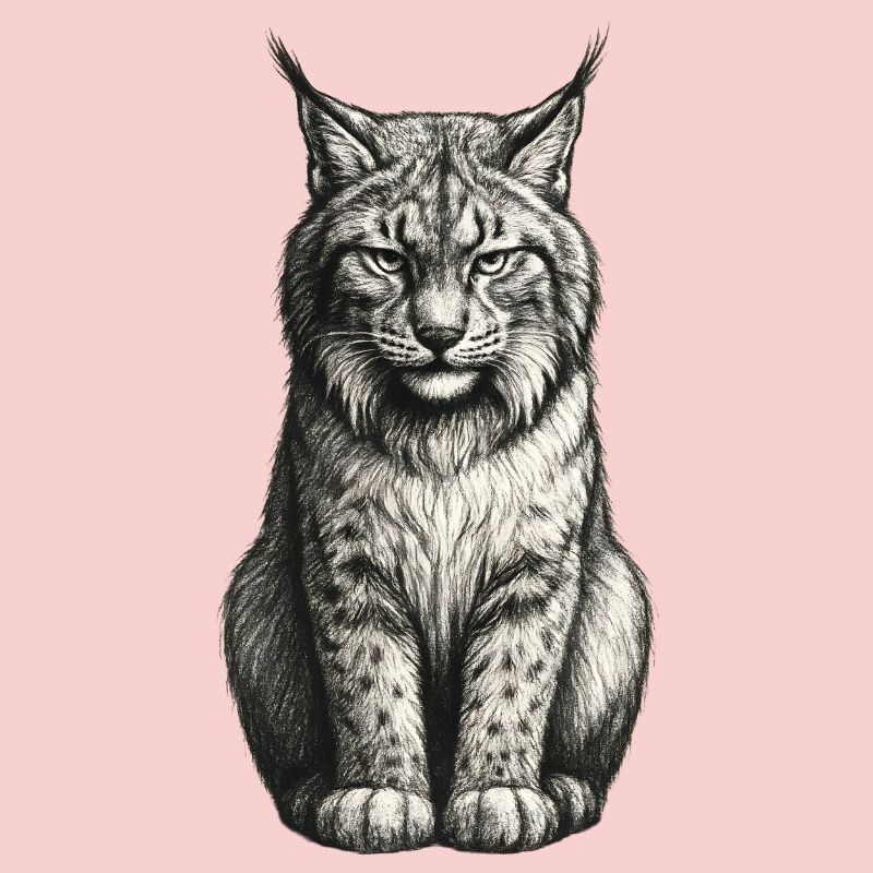 Crayon Silhouette Lynx