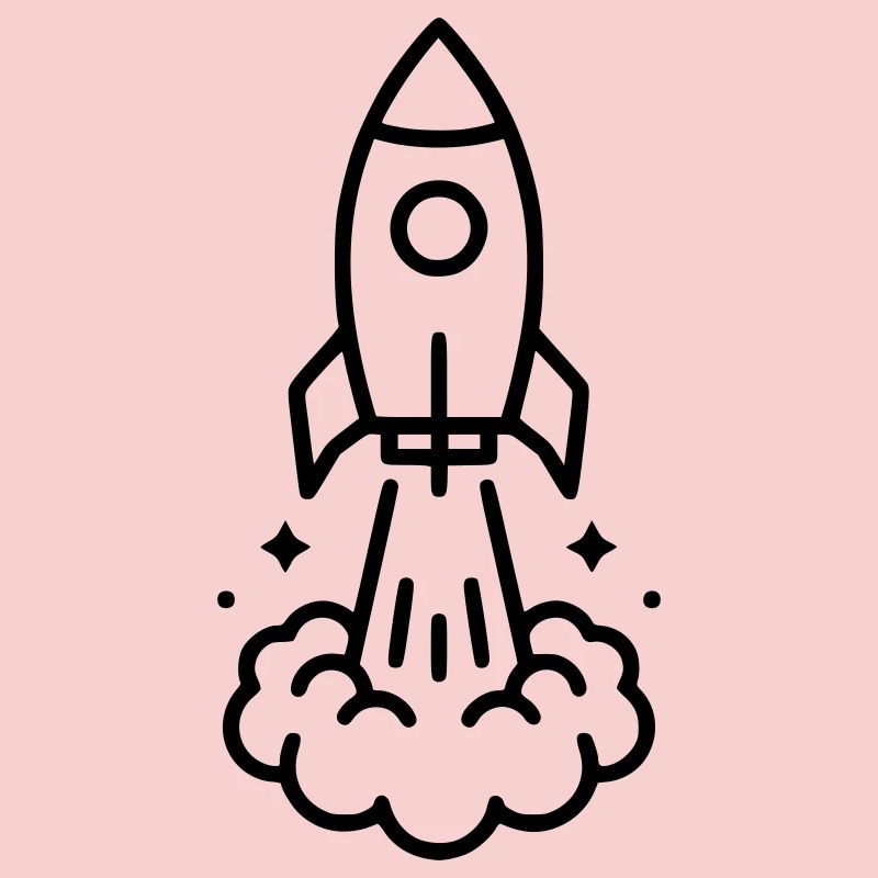 Icône spatiale de lancement de fusée