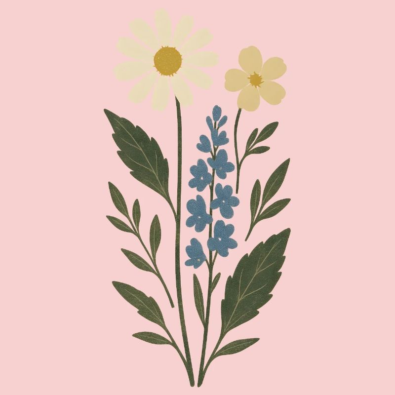 Daisy Lavender Flower Collage