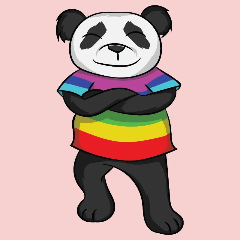 Panda Rainbow Pride  with Attitude