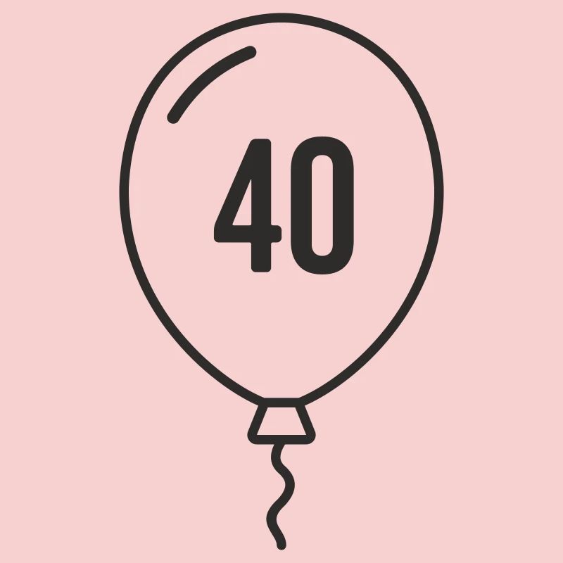 Ballon numéro 40 – Conception ronde d’anniversaire