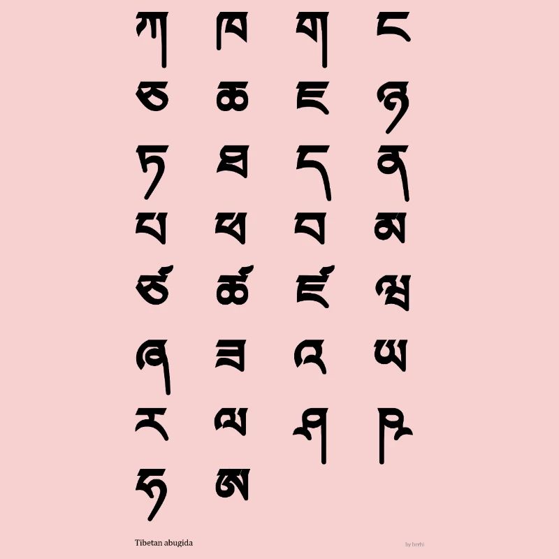 Tibetan script (black)