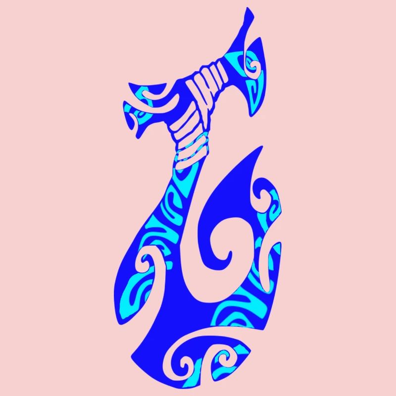 MATAU - Blue (Polynesian hook)