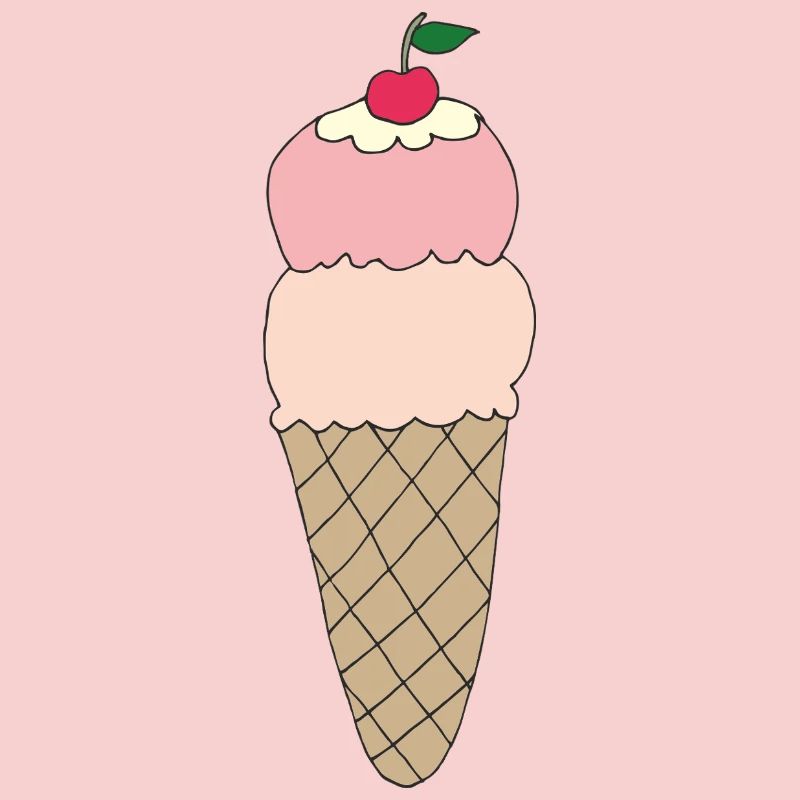 Eiscreme mit Kirsche Design
