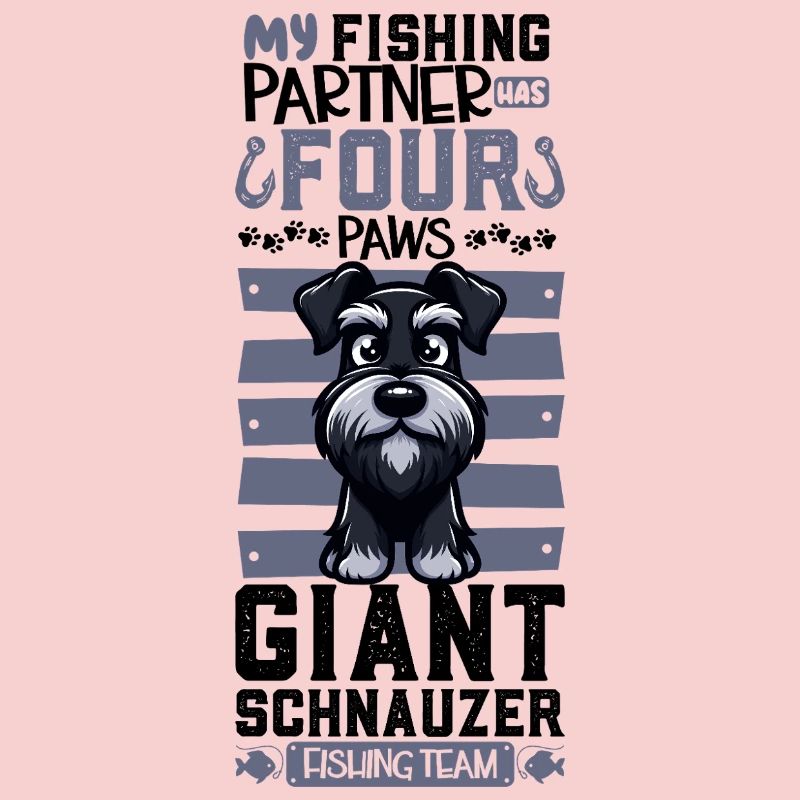 Pêche et schnauzer géant