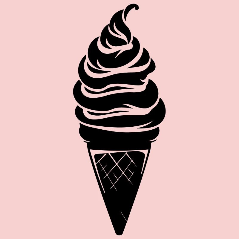 Silhouette de cornet de crème glacée