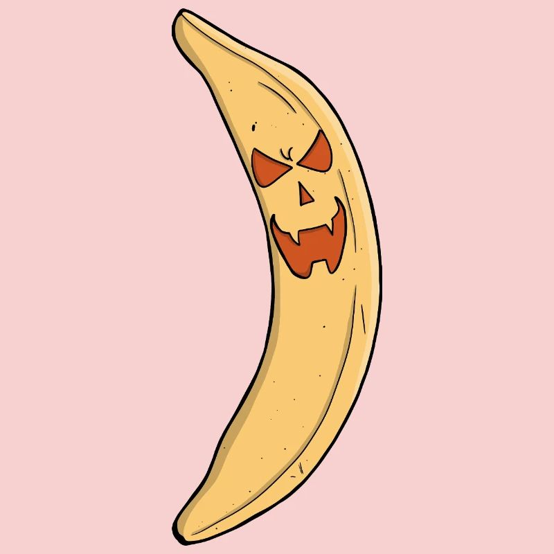 Banana Jack-o-Lantern